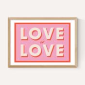 East End Prints East End Prints Love Is Love by Studio Eleni 60x80 Oak Framed Art Print RRP Â£160.00