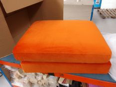 Dusk Hampshire Pouffe - Bright Orange RRP £199 - DUS-CC2-05179