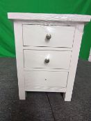 Roseland Furniture Cornish 3 Drawer Bedside Table RRP £110 - ROS-OUT-00520