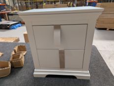 Roseland Furniture Colette 2 Drawer Bedside Table RRP £170 - ROS-OUT-00287