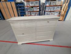 Roseland Furniture Colette 4 Over 6 Chest Of Drawers - Cream RRP £630 - ROS-OUT-00398