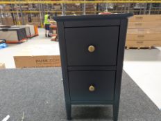 Roseland Furniture Stirling Blue Narrow Bedside Table RRP £110 - ROS-OUT-00284