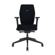 Posturite Positiv Plus Medium Back Chair - Black w/ Adj. Arms RRP £1041 - POS-GOL-00114