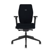 Posturite Positiv Plus Medium Back Ergonomic Desk Chair with Arms and without Neckrest - Black RRP £