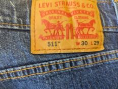 Levis Original 511 Blue 30W 29L Mens Denim Jeans RRP  - JPS-DSV-00181