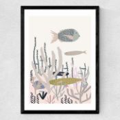 East End Prints Life Under the Sea by Ani Vidotto 30x40 White Framed Art Print RRP £60.00 - EAS-CCG-