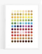 East End Prints Colour Chart by Limbo and Ginger 40x50 Black Framed Art Print RRP £85.00 - EAS-CCG-0