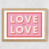 East End Prints East End Prints Love Is Love by Studio Eleni 40x50 White Framed Art Print RRP £85.00