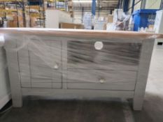 Roseland Furniture Lundy Grey 90cm Small TV Stand RRP Â£200 - ROS-OUT-00544