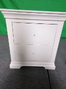 Roseland Furniture Colette 2 Drawer Bedside Table RRP Â£170 - ROS-OUT-00649