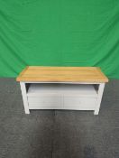 Roseland Furniture Farrow Grey Painted 90cm TV Stand RRP £120 - ROS-OUT-01390