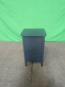 Roseland Furniture Stirling Blue Narrow Bedside Table RRP £110 - ROS-OUT-01434