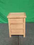 Roseland Furniture Farrow Washed Oak XL Bedside Table RRP £135 - ROS-OUT-00724