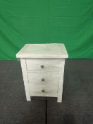 Roseland Furniture Cornish 3 Drawer Bedside Table RRP £110 - ROS-OUT-00581