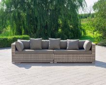 Rattan Direct Monaco Rattan Garden Day Bed Sofa Left As You Sit in Grey RRP £449 - RAT-ARR-18950