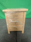 Roseland Furniture Farrow Washed Oak Bedside Table RRP £110 - ROS-OUT-00536