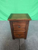 Roseland Furniture Duchy Acacia 2 Drawer Bedside Table RRP Â£80 - ROS-OUT-00834