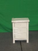 Roseland Furniture Cornish 3 Drawer Bedside Table RRP £110 - ROS-OUT-00574