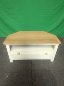 Roseland Furniture Farro Two Tone Corner TV Unit RRP £165 - ROS-OUT-01430