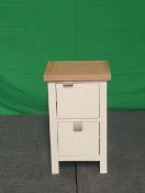 Roseland Furniture Trelan 2 Drawer Slim Bedside Table RRP £100 - ROS-OUT-00842