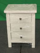Roseland Furniture Cornish 3 Drawer Bedside Table RRP Â£110 - ROS-OUT-00565