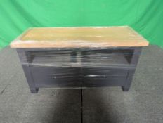Roseland Furniture Farrow Small TV Unit Charcoal - 90cm RRP £140 - ROS-OUT-00772