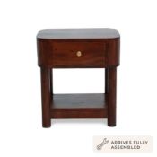 Dusk Avery Acacia Wood 1 Drawer Nightstand - Walnut RRP Â£159 - DUS-CC2-06716