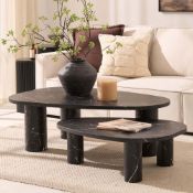 Dusk Azra Nesting Coffee Tables - Black Marble Effect RRP Â£200 - DUS-CC2-07249