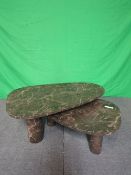 Dusk Azra Nesting Coffee Tables - Brown Marble Effect RRP Â£199 - DUS-CC2-06719