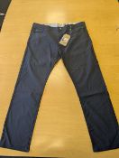 Tailor Vintage Cotton Trousers Blue 38W 30L Mens Cotton Trousers RRP Â£80 - JPS-DSV-00110