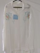 Aqua & Rock Poralla Pussy Bow Blouse White / Silk size S RRP Â£249 - AQU-AUC-00035