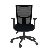 Posturite Homeworker Chair With Mesh Back - With Armrests - Black RRP Â£414 - POS-CC2-00278