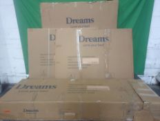 Dreams Ergomotion Double Ottoman Grey + Buttoned RRP Â£1799 - DRE-BED-00125