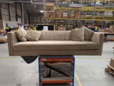 Stylish 4 Seater Velvet Sofa - Beige RRP ?œ1300 - CCG-TRA-00007