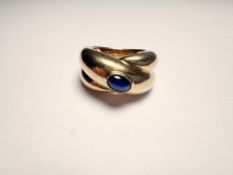 Ring Cartier (1992) 750er Gold mit Stein (blau)