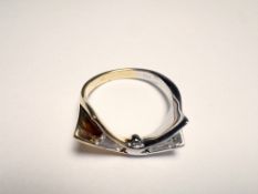 Ring 750er Gold Diamantbesatz 0,36 ct