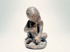 Gerhard THIEME (Rüsdorf, Berlin 1928-2018) Mädchen im Schneidersitz
