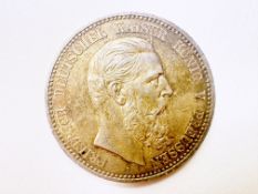 5 Mark Kaiserreich 1888 A Preussen Friedrich vz