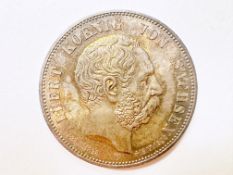 5 Mark Kaiserreich 1902 E Sachsen Albert auf den Tod st
