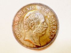 5 Mark Kaiserreich 1904 E Sachsen Georg auf den Tod st