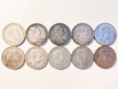 10 x 3 Mark Kaiserreich Silber = 150g Feinsilber