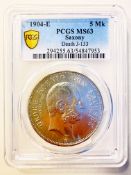 5 Mark 1904 Kaiserreich Sachsen Georg PCGS MS63