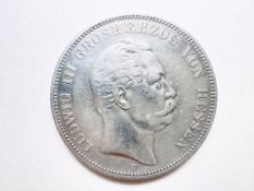 5 Mark 1876 Kaiserreich Hessen Silber