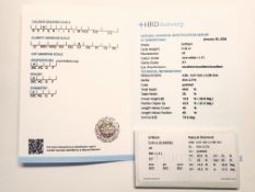 Natürlicher Diamant 0,44ct, Brillantschliff, Farbe F, Reinheit si1, HRD Antwerpen Zertifikat