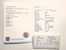 Natürlicher Diamant 0,2ct, Brillantschliff, Farbe G, Reinheit si1, HRD Antwerpen Zertifikat