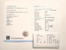 Natürlicher Diamant 0,37ct, Brillantschliff, Farbe F, Reinheit si2, HRD Antwerpen Zertifikat