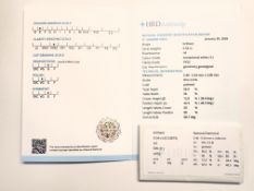 Natürlicher Diamant 0,54ct, Brillantschliff, Farbe E, Reinheit vvs2, HRD Antwerpen Zertifikat