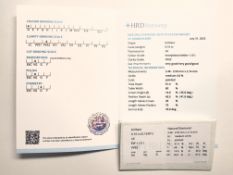 Natürlicher Diamant 0,15ct, Brillantschliff, Farbe D, Reinheit vvs2, HRD Antwerpen Zertifikat
