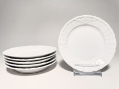 KPM Berlin Rocaille Weiß 6 x Brotteller 15 cm 