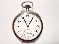 Schuluhr Deutsche Uhrmacherschule Glashütte Ankertaschenuhr mit Druckstift-Zeigerstellung